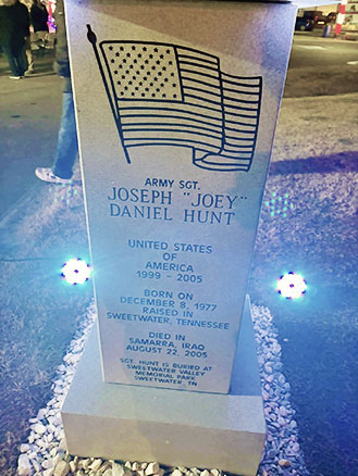 The monument was dedicated during the City of Sweetwater's 150th anniversary- on December 8, 2025, on what would have been Joey's 48th birthday 
